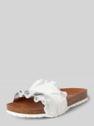 Verbenas Slipper aus echtem Leder Modell 'Rocio' in Weiss, Größe 37