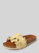 Verbenas Slipper aus echtem Leder Modell 'Rocio' in GELB, Größe 37