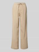 Only Wide Leg Leinenhose mit elastischem Bund Modell 'GOA' in Sand, Gr...