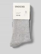 Snocks Socken mit elastischem Bund Modell 'Crew' im 2er-Pack in Silber...