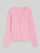 Tom Tailor Denim Regular Fit Langarmshirt mit Henley-Ausschnitt in Pin...