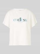 Tom Tailor Comfort Fit T-Shirt in Offwhite, Größe L