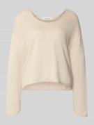 Marc O'Polo Regular Fit Strickpullover aus Baumwoll-Leinen-Mix in Stei...
