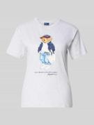 Polo Ralph Lauren Regular Fit T-Shirt mit Polo Bear Print in Hellgrau ...