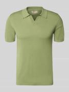 Blend Regular Fit Poloshirt in Strick-Optik Modell 'Bray' in Oliv, Grö...