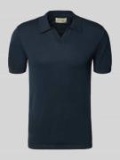 Blend Regular Fit Poloshirt in Strick-Optik Modell 'Bray' in Marine, G...