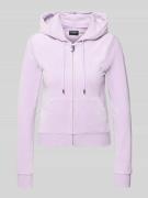 Juicy Couture Slim Fit Sweatjacke aus Samt Modell 'Robertson' in Flied...