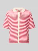 ICHI T-Shirt mit Polokragen und Knopfleiste Modell 'LORIANNA' in Pink,...