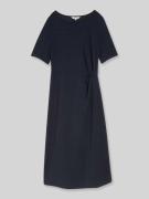 Tom Tailor Regular Fit Midi-Kleid mit Knoten-Detail in Dunkelblau, Grö...
