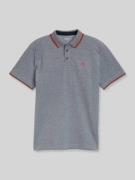 Tom Tailor Regular Fit Poloshirt mit Kontrastkragen in Blau, Größe L