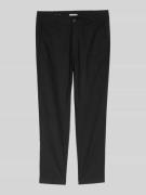 Tom Tailor Denim Straight Leg Hose aus Leinen-Baumwoll-Mix in Black, G...