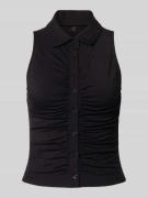 Guess Slim Fit Top aus Lyocell-Mix Modell 'Robyn' in Black, Größe L