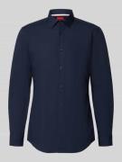 HUGO Slim Fit Businesshemd aus reiner Baumwolle Modell 'KOEY' in Marin...