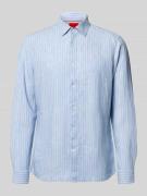 HUGO Modern Fit Freizeithemd aus reinem Leinen Modell 'VALERIO' in Hel...
