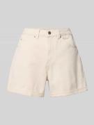 Vero Moda Loose Fit Jeansshorts aus Baumwoll-Mix Modell 'ZURI' in Ecru...