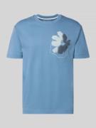 Marc O'Polo Relaxed Fit T-Shirt aus reiner Baumwolle in Blau, Größe L