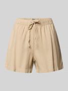 Only Relaxed Fit Bermudas aus Viskose-Leinen-Mix Modell 'GOA' in Sand,...