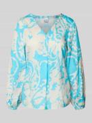 Emily Van den Bergh Regular Fit Bluse mit V-Ausschnitt in Aqua, Größe ...