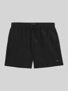 Tommy Hilfiger Regular Fit Badehose mit Logo Stitching in Black, Größe...