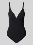 Barts Badeanzug mit tiefem V-Ausschnitt Modell 'SOLID' in Black, Größe...