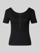 Only Slim Fit T-Shirt aus Baumwoll-Mix Modell 'SIMPLE' in Black, Größe...