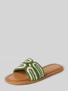 INUOVO Slides in Flecht-Optik in Grass, Größe 37