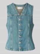 Samsøe Samsøe Jeansweste mit Knopfleiste Modell 'SABETH' in Hellblau, ...