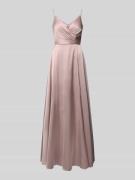 Luxuar Abendkleid in Wickel-Optik in Flieder, Größe 34