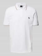 PAUL SMITH Regular Fit Poloshirt mit Motiv-Badge in Offwhite, Größe M
