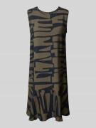 OPUS Knielanges Kleid mit Rundhalsausschnitt Modell 'Wenola' in Petrol...