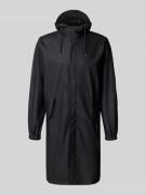 RAINS Parka mit Kapuze in Black, Größe M