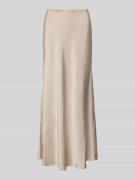 mbyM Maxirock mit Ziersteinbesatz Modell 'Maila' in Sand, Größe L