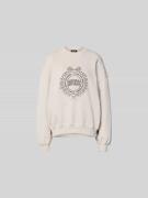 ROTATE Oversized Sweatshirt mit Logo-Stitching in Weiss, Größe L