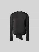 ROTATE Blusenshirt mit Stehkragen in Black, Größe 34