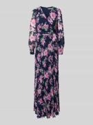 Christian Berg Cocktail Abendkleid mit Plisseefalten in Marine, Größe ...