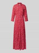 YAS Maxikleid mit durchgehender Knopfleiste Modell 'SAVANNA' in Pink, ...