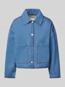 IQ Studio Loose Fit Jeansjacke mit Woll-Anteil in Dunkelblau, Größe 36