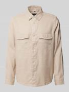 OLYMP Level Five Casual Fit Hemdjacke aus Leinen-Baumwoll-Mix in Sand,...