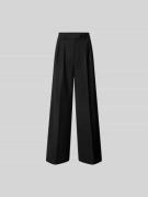 Anine Bing Straight Fit Stoffhose mit Bundfalten in Black, Größe 32