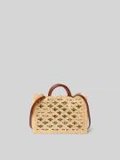 Rabanne Handtasche mit Lochstickerei in Beige, Größe 1