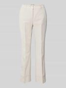 SEDUCTIVE Flared Cut Hose mit Bügelfalten Modell 'MINESSE' in Sand, Gr...