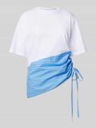 MAX&Co. T-Shirt mit seitlicher Raffung Modell 'BREST' in Hellblau, Grö...