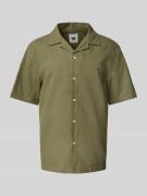 Wood Wood Regular Fit Leinenhemd mit Resortkragen Modell 'aaron' in Ol...