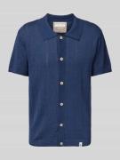 Colours & Sons Regular Fit Freizeithemd mit Leinen-Anteil in Marine, G...