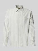 WOODBIRD Freizeithemd mit Knopfleiste Modell 'Buzo' in Hellgrau, Größe...