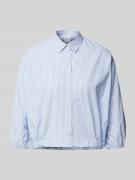 Emily Van den Bergh Regular Fit Hemdbluse mit 3/4-Arm in Bleu, Größe 4...