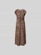 BAUM & PFERDGARTEN Maxikleid mit Raffungen in Hellbraun, Größe 42