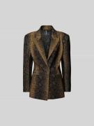 Norma Kamali Longblazer mit Reverskragen in Mittelbraun, Größe L