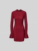 ROTATE Minikleid mit Stehkragen in Bordeaux, Größe 38