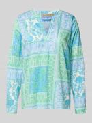 Smith and Soul Regular Fit Bluse mit Tunikakragen in Gruen, Größe XS